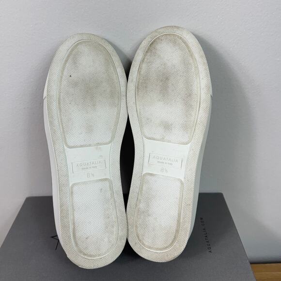 Aquatalia Onida Slip-on Sneaker in Black Leather Women's Size 8.5 - Picture 8 of 9